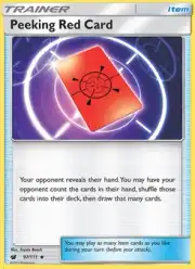 Peeking Red Card